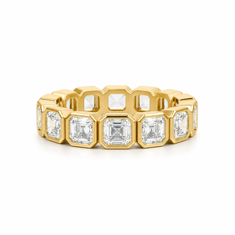 Asscher Bezel Eternity Band