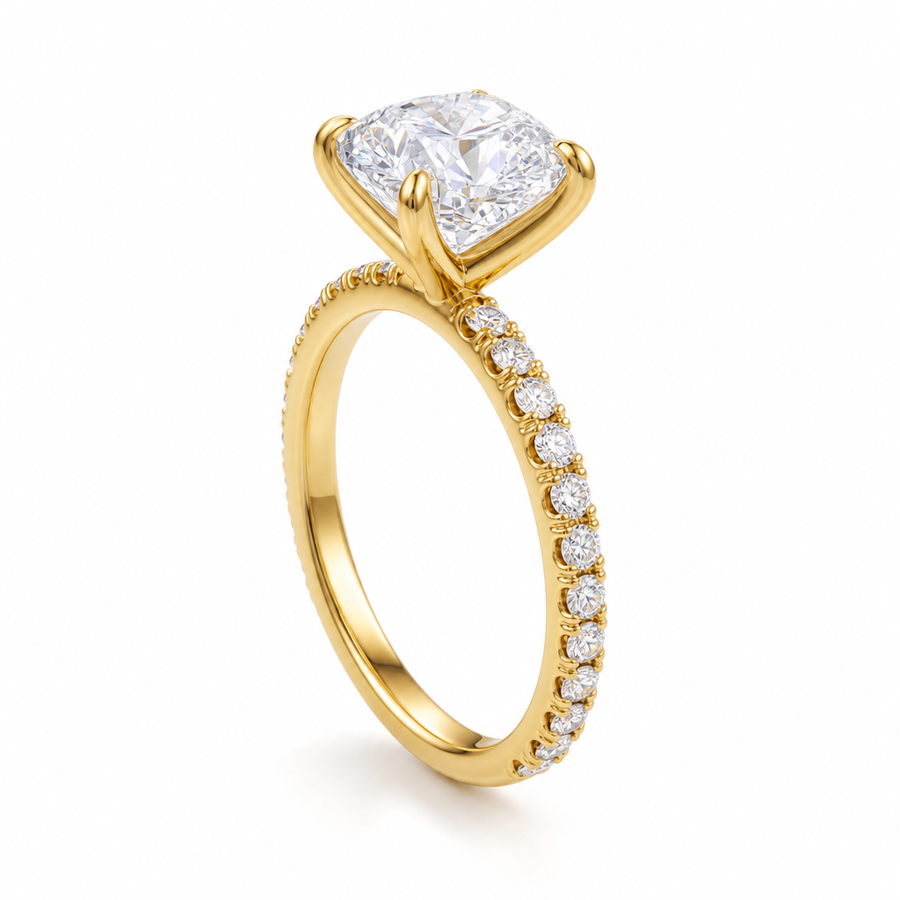 Cushion Modern Pave Ring