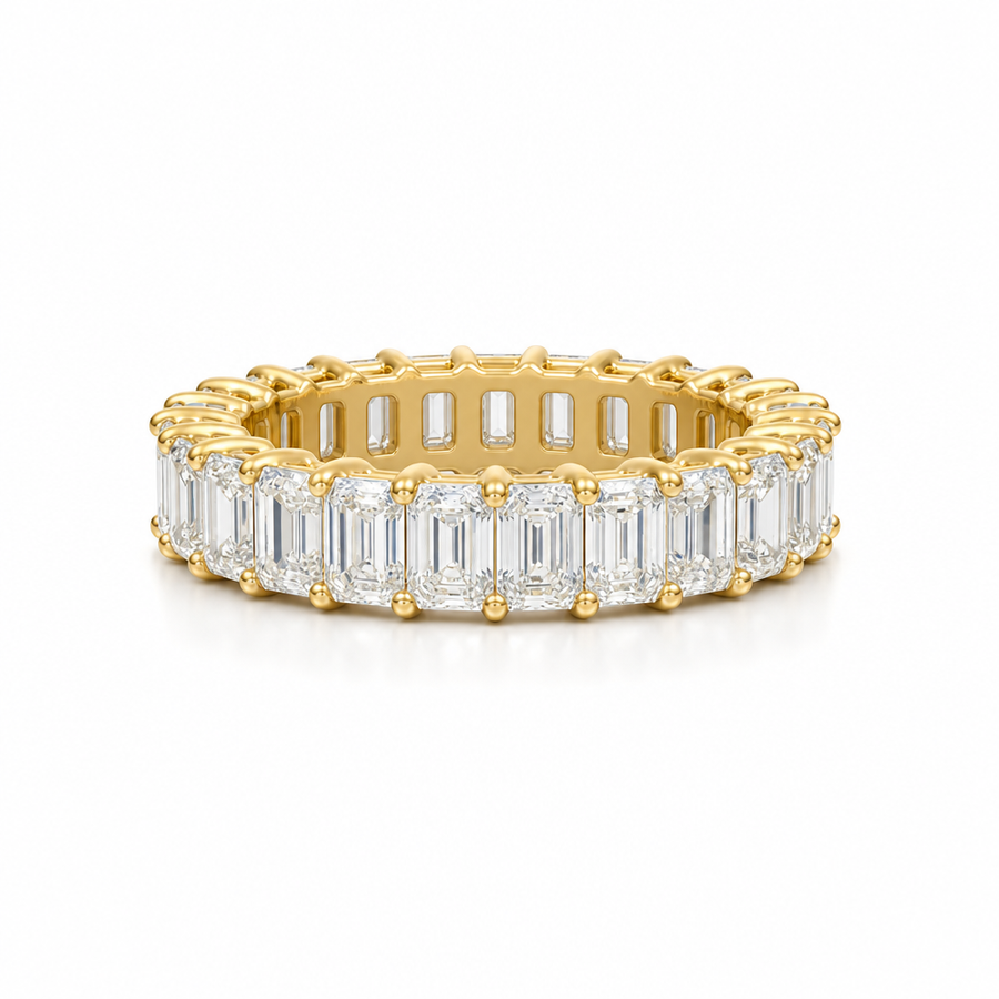 Emerald Basket Eternity Band