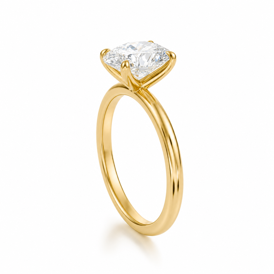 Oval Classic Open Solitaire Ring