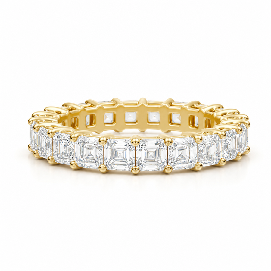 Asscher Basket Eternity Band
