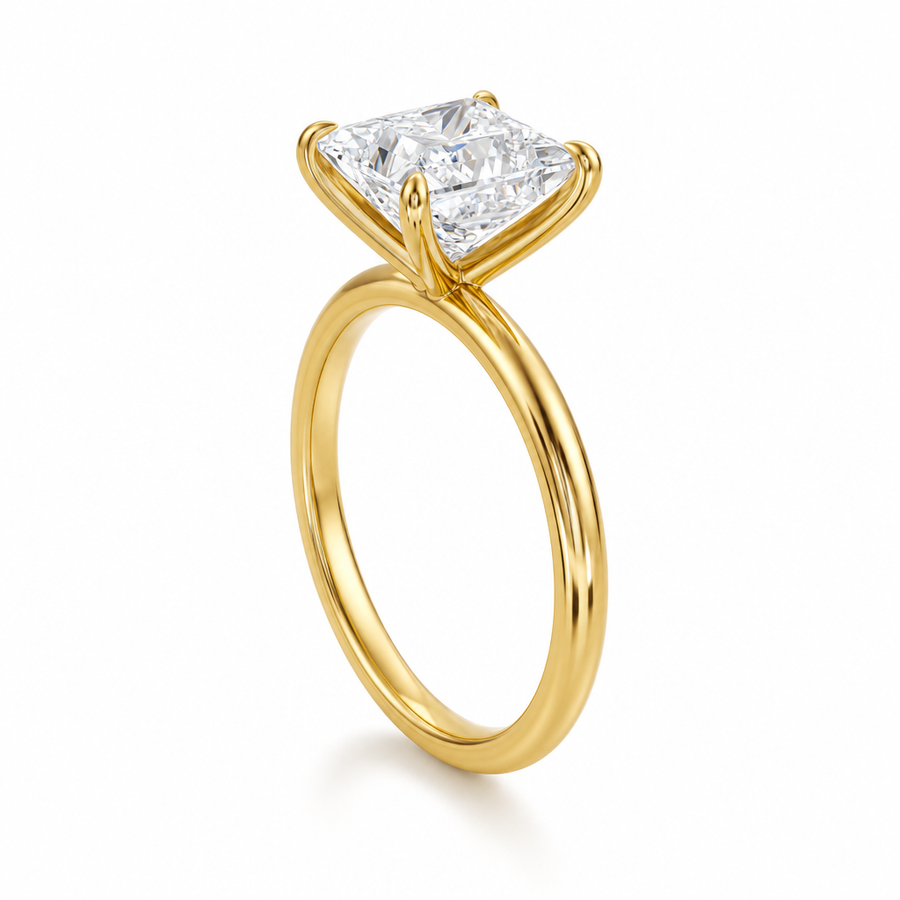 Princess Classic Open Solitaire Ring