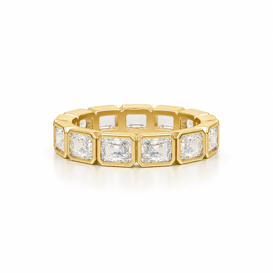 Radiant Bezel Horizontal Eternity Band