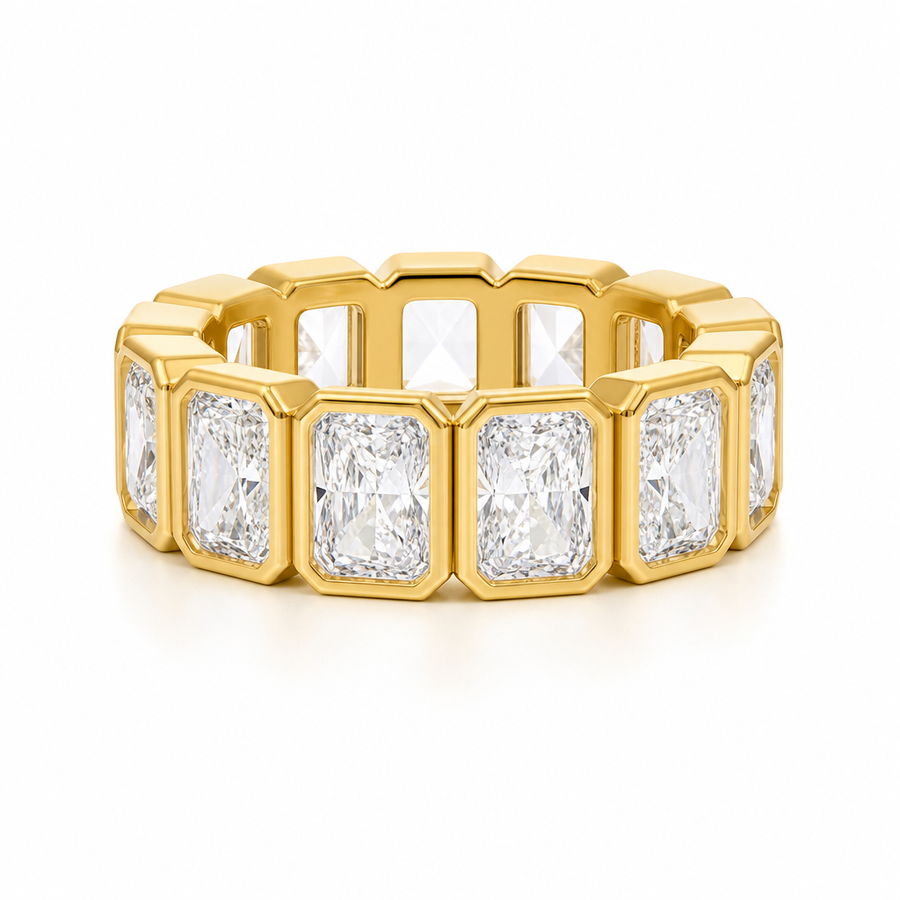 Radiant Bezel Vertical Eternity Band