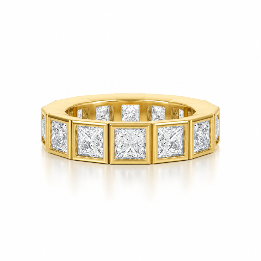Princess Bezel Eternity Band