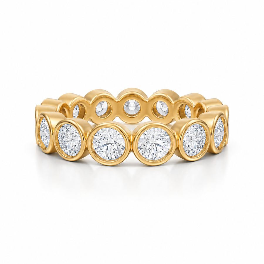 Round Bezel Eternity Band