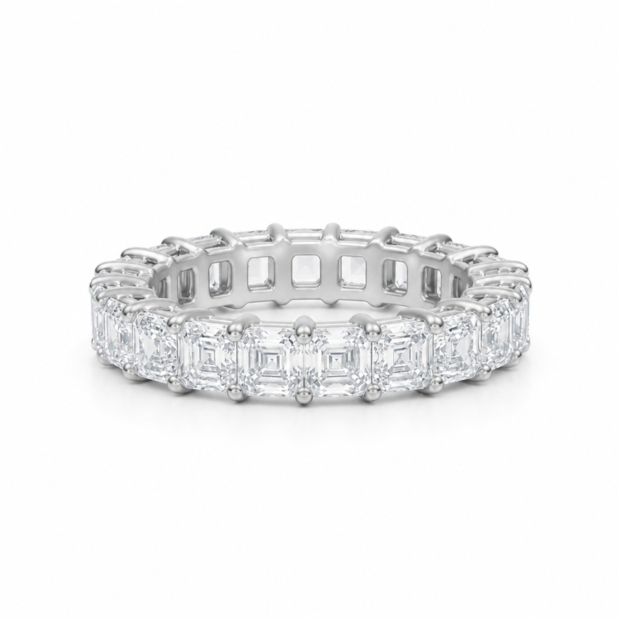 Asscher Basket Eternity Band
