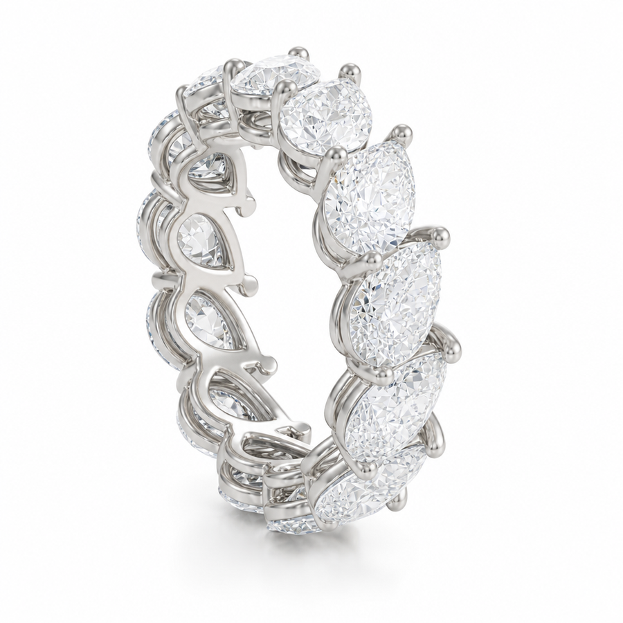 Slanted Pear Eternity Band