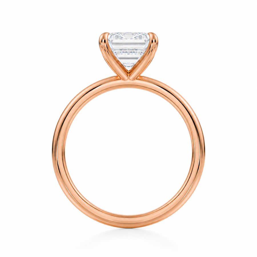 Emerald Classic Open Solitaire Ring