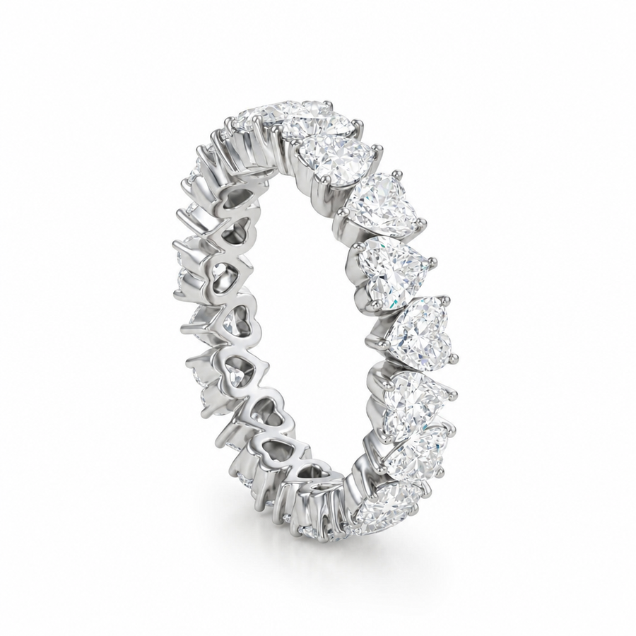 Heart Shape Heart Shape Eternity Band