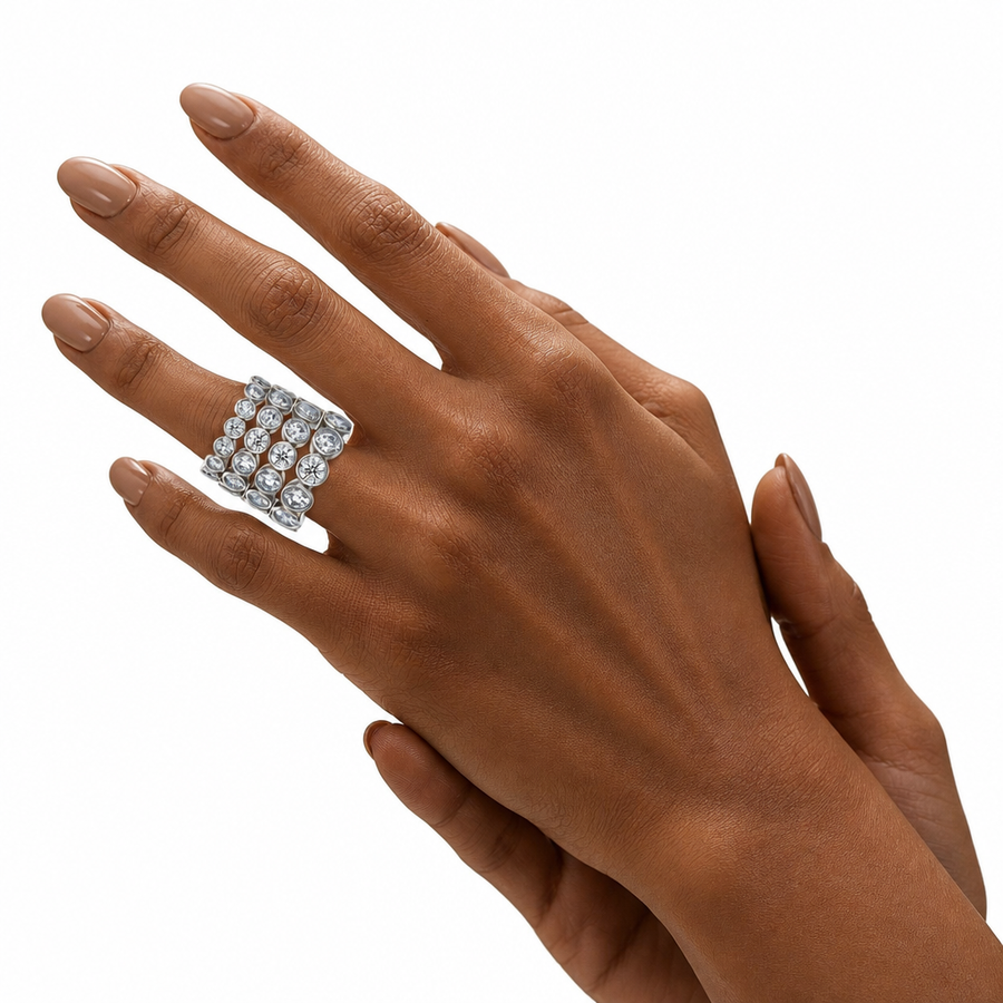 Round Bezel Eternity Band