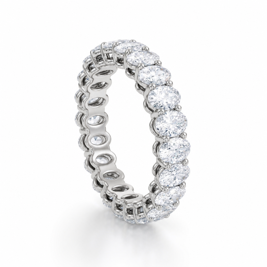 Oval Basket Eternity Band
