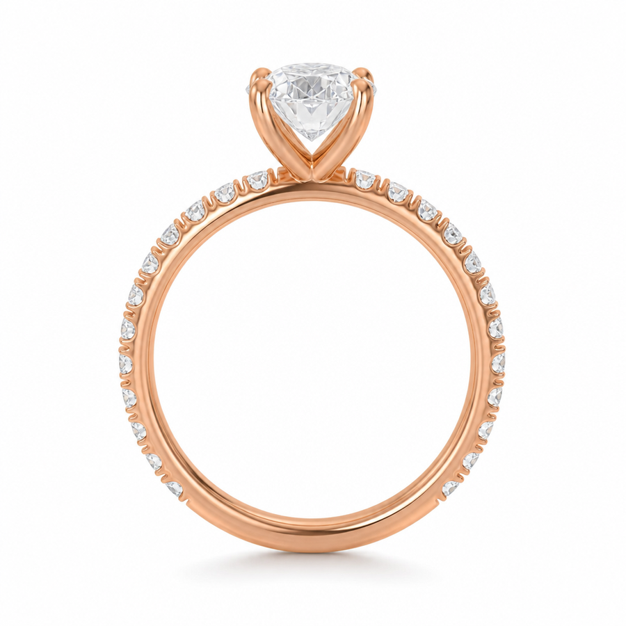 Oval Modern Pave Ring