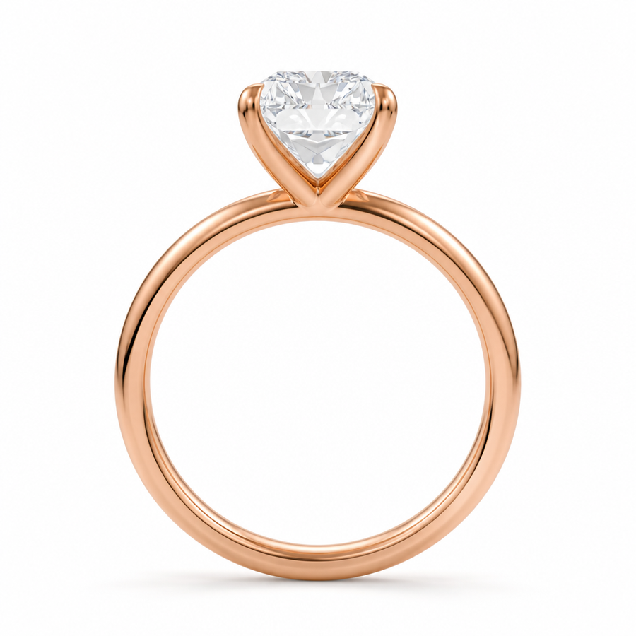 Radiant Classic Open Solitaire Ring