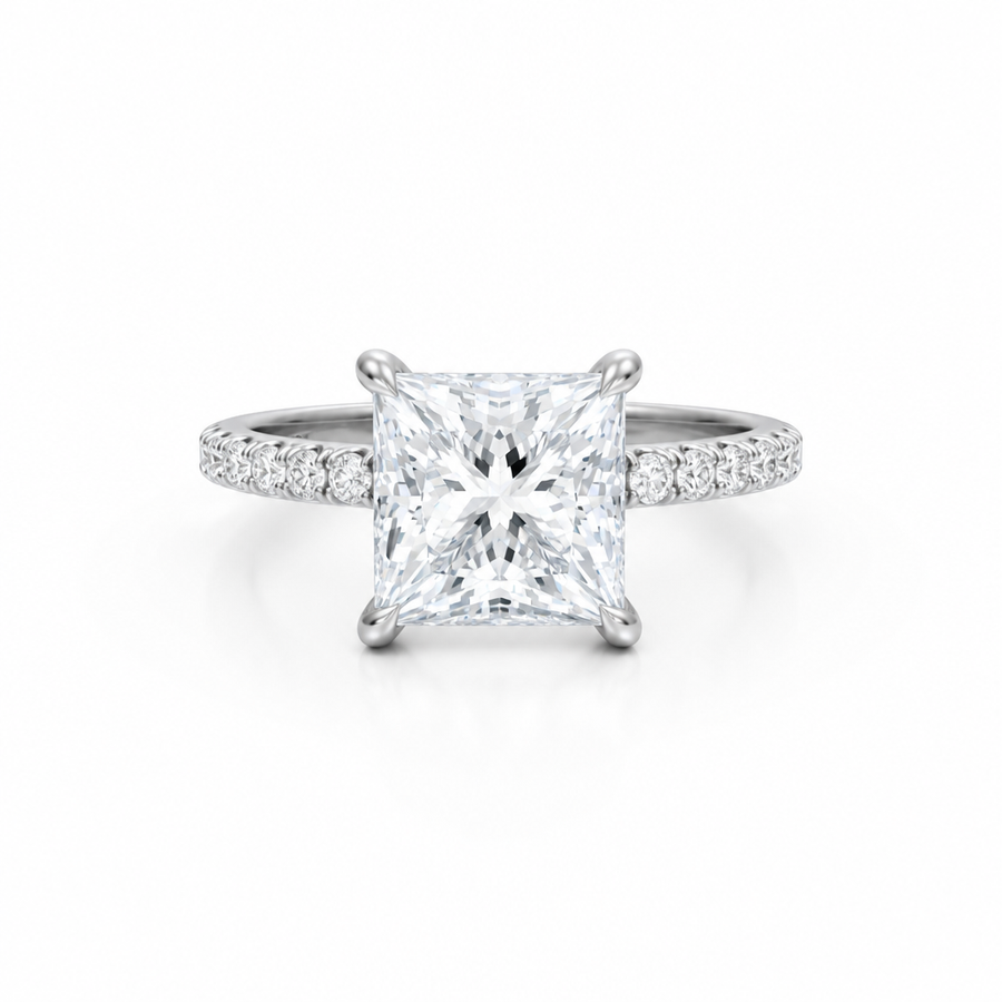 Princess Modern Pave Ring