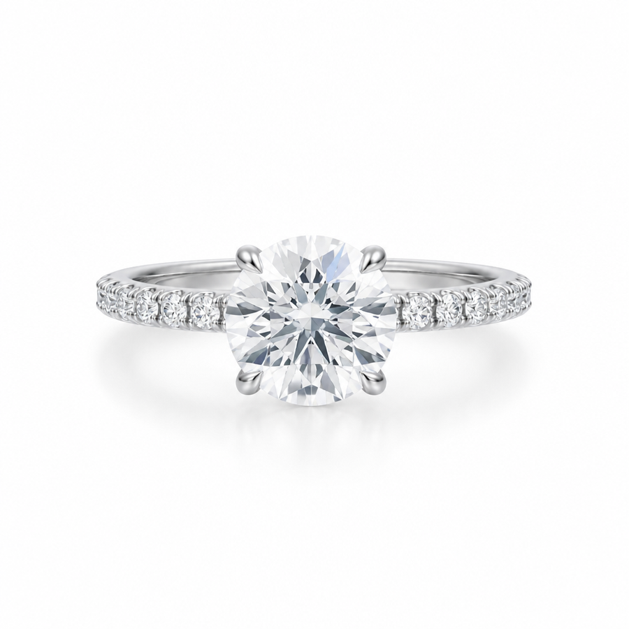Round Modern Pave Ring