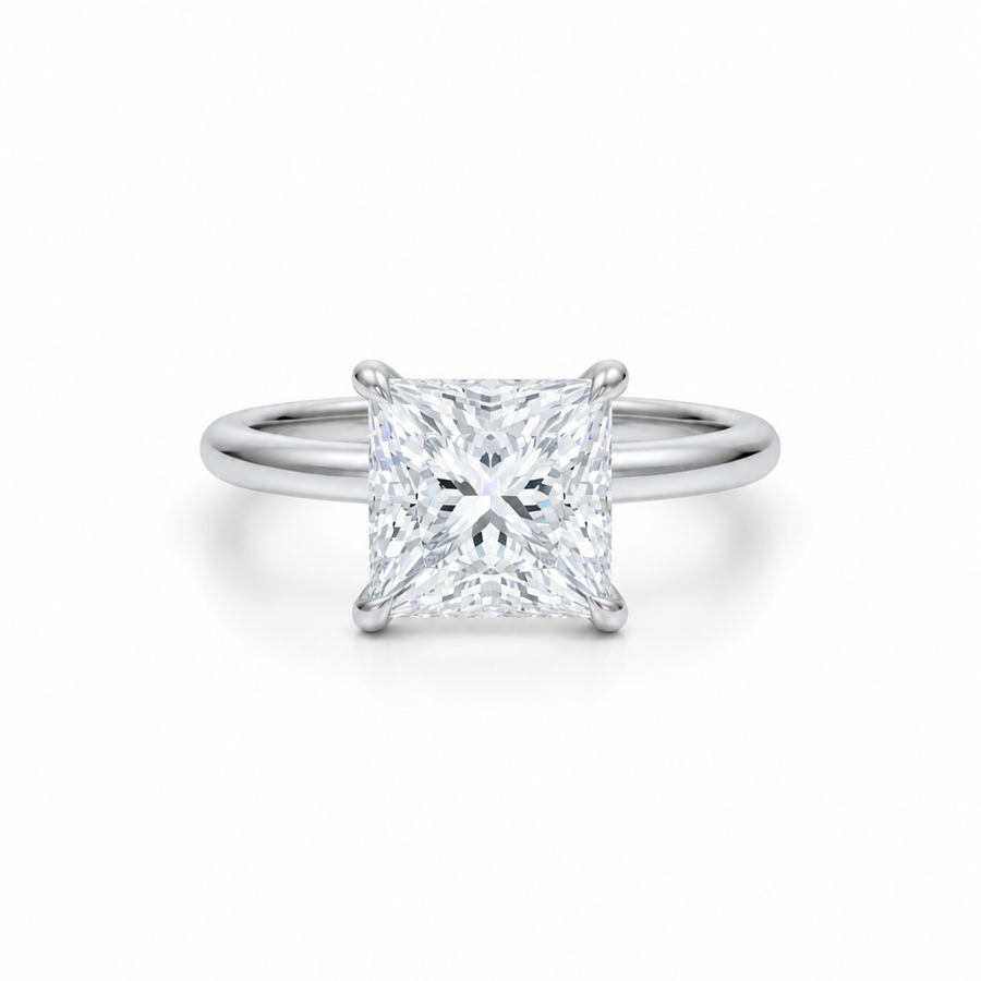 Princess Classic Open Solitaire Ring