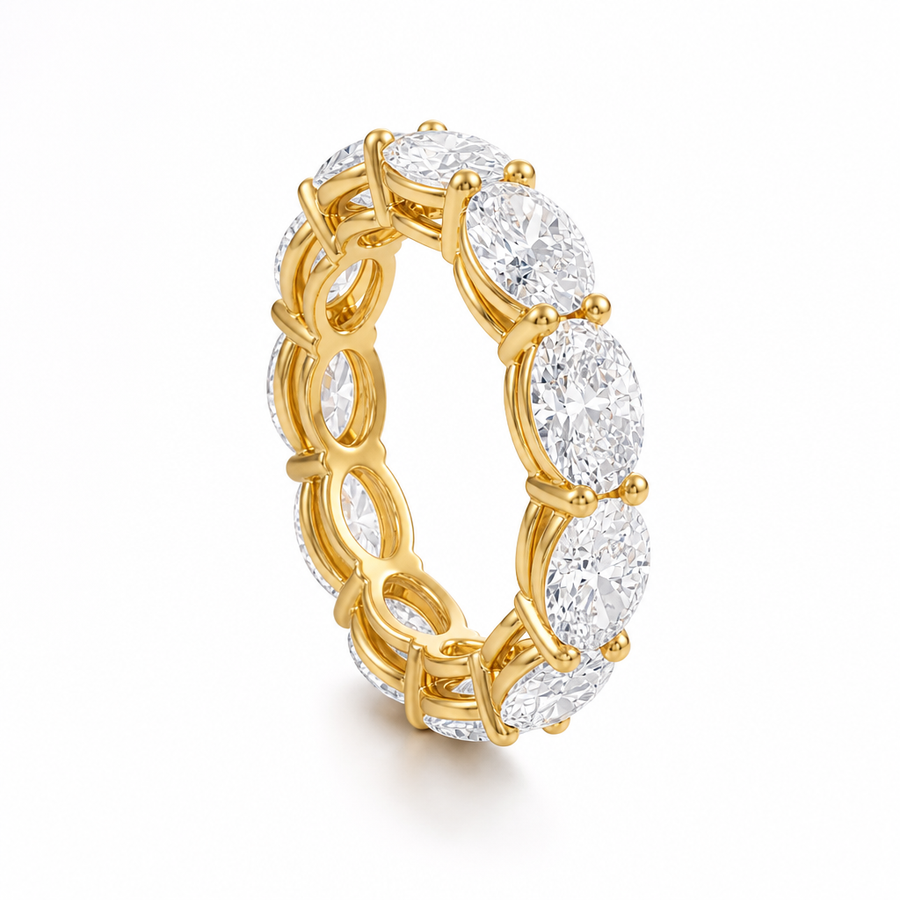 Horizontal Oval Eternity Band