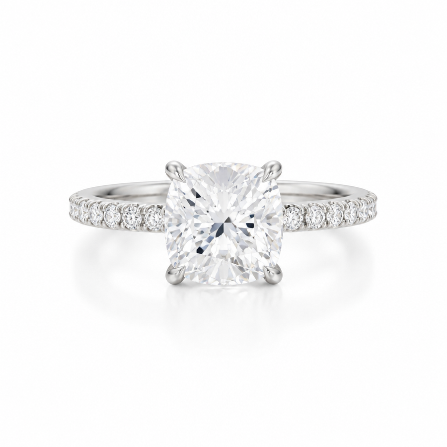 Cushion Modern Pave Ring