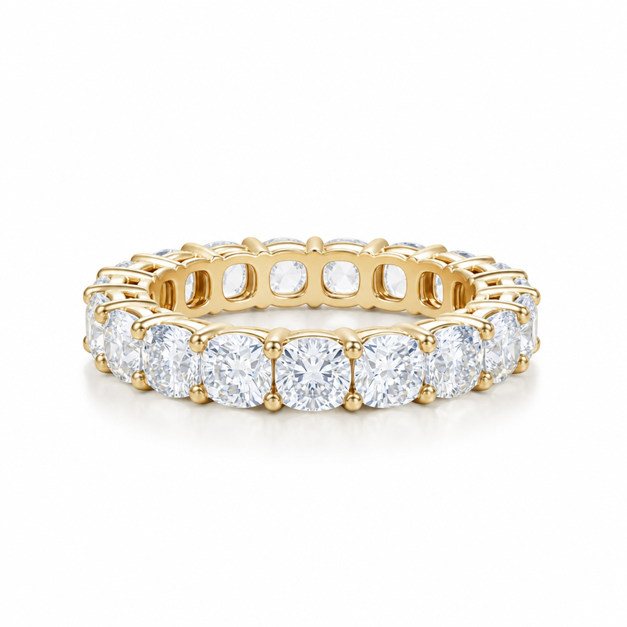 Cushion Basket Eternity Band