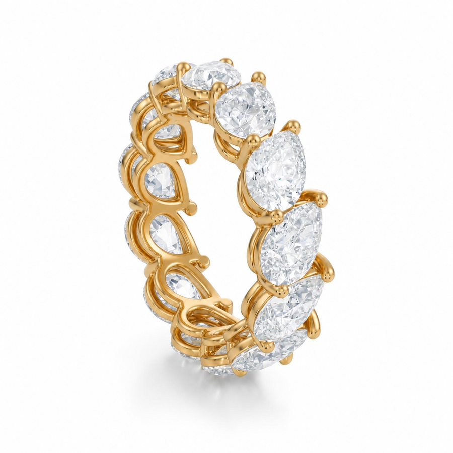Slanted Pear Eternity Band