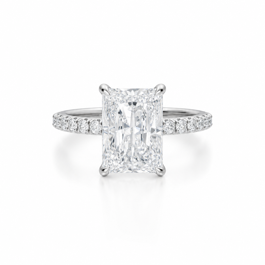 Radiant Modern Pave Ring