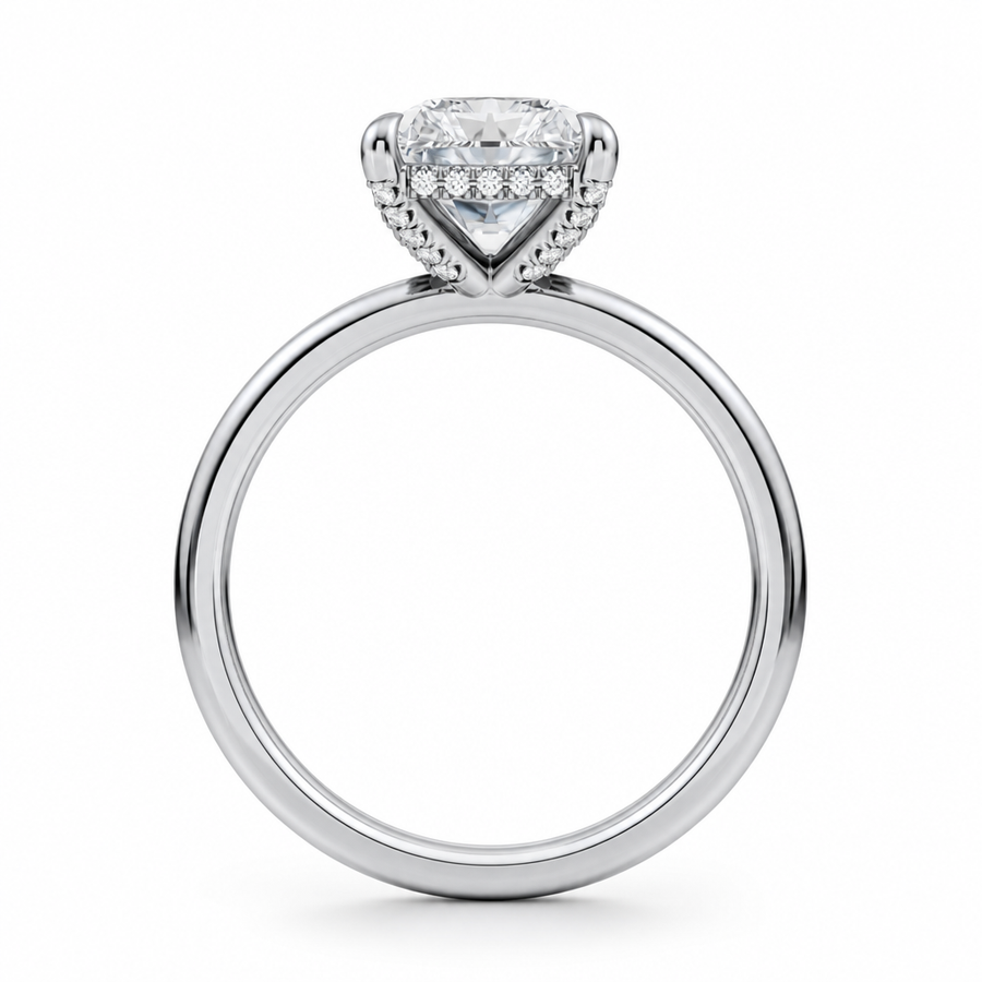Radiant Martini Basket Solitaire Ring