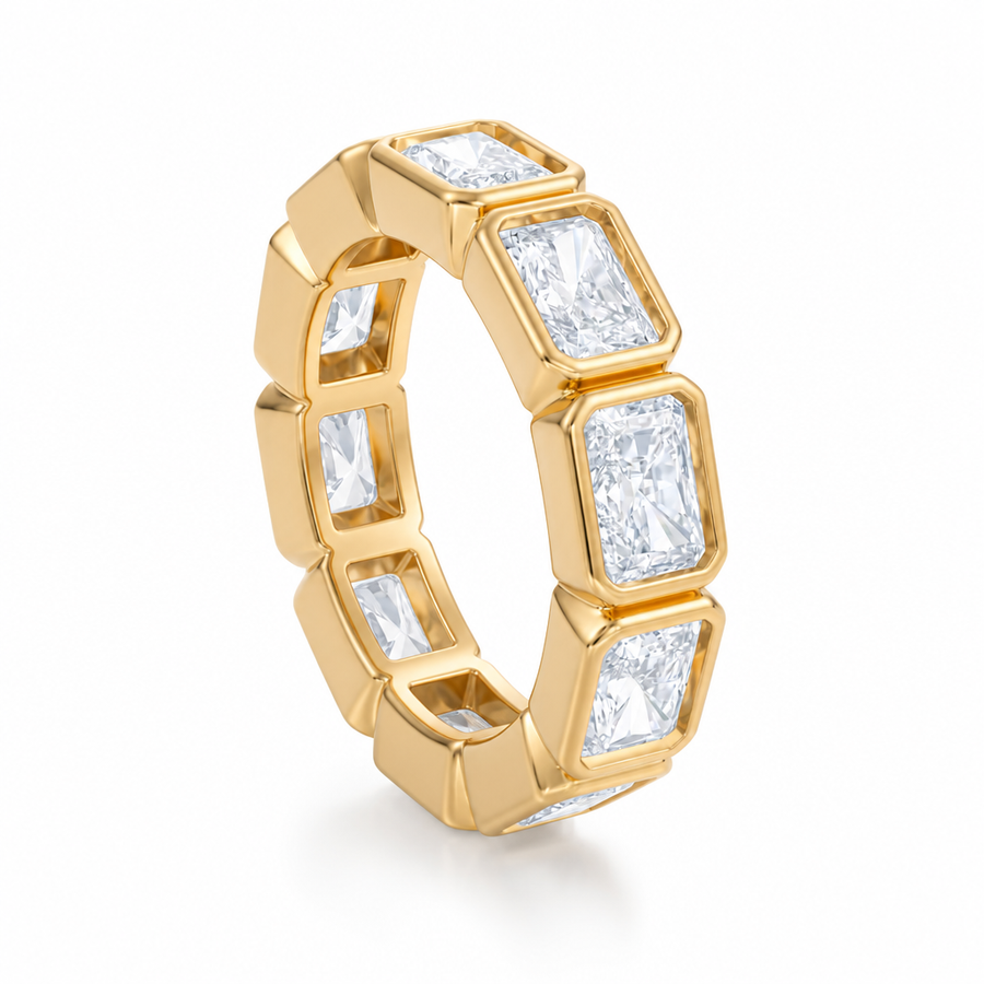 Radiant Bezel Horizontal Eternity Band