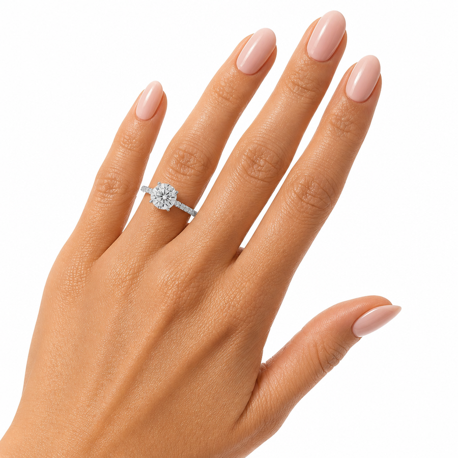 Round Modern Pave Ring
