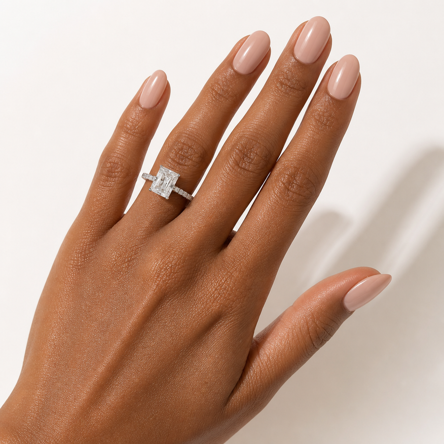 Radiant Modern Pave Ring