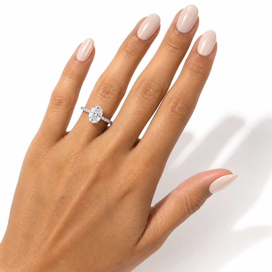 Oval Modern Pave Ring