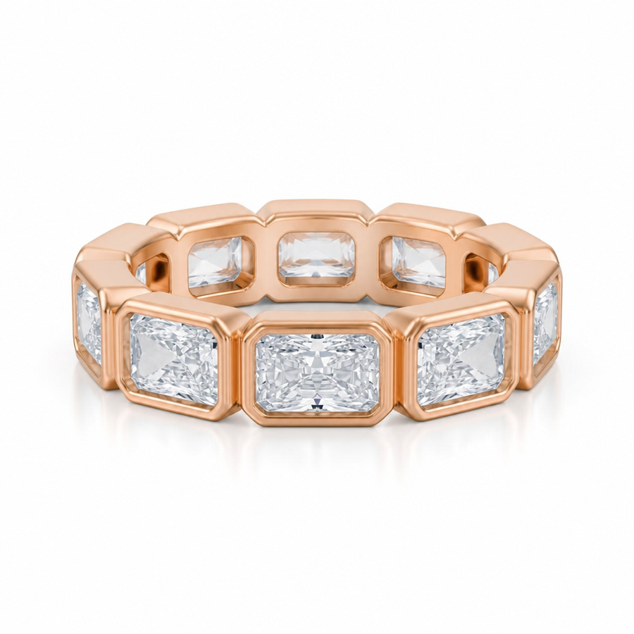 Radiant Bezel Horizontal Eternity Band