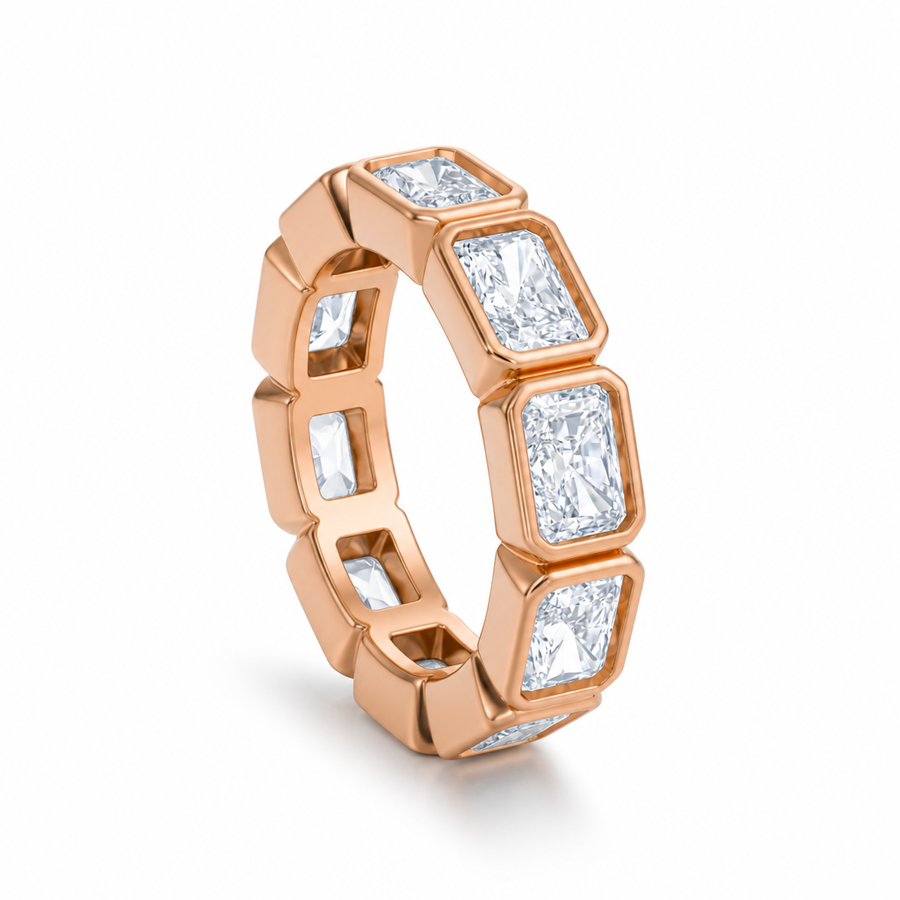 Radiant Bezel Horizontal Eternity Band