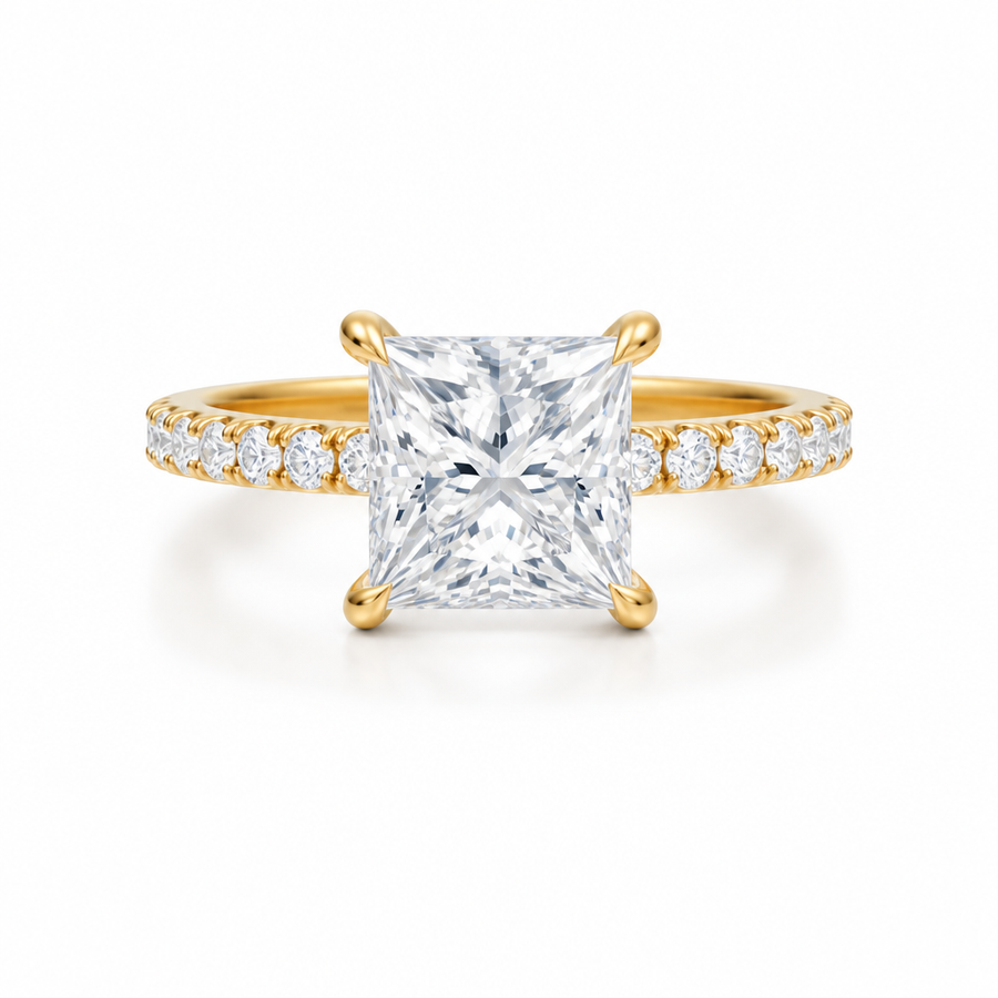 Princess Modern Pave Ring
