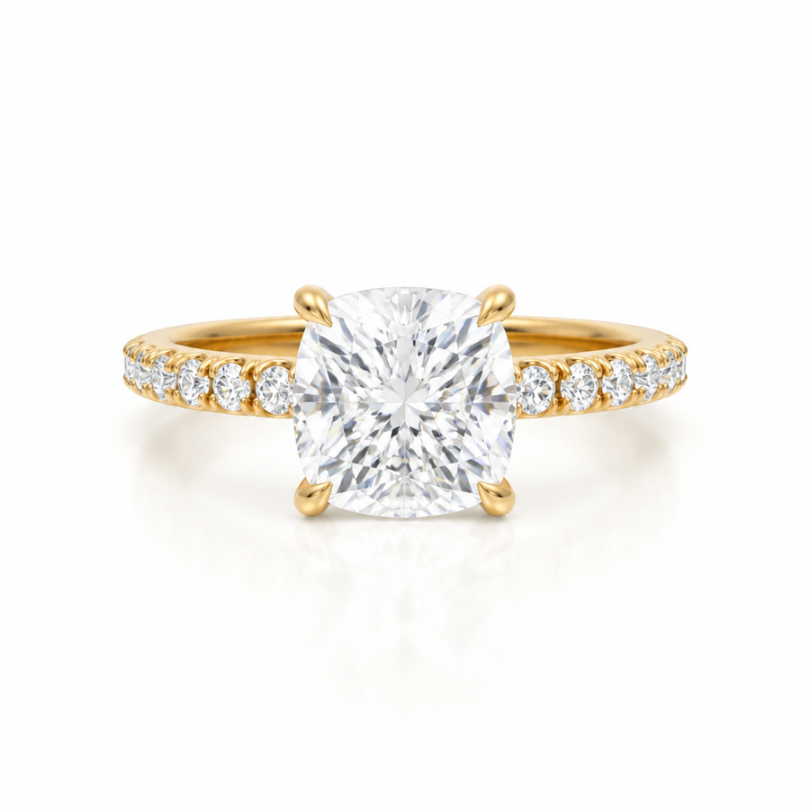 Cushion Modern Pave Ring