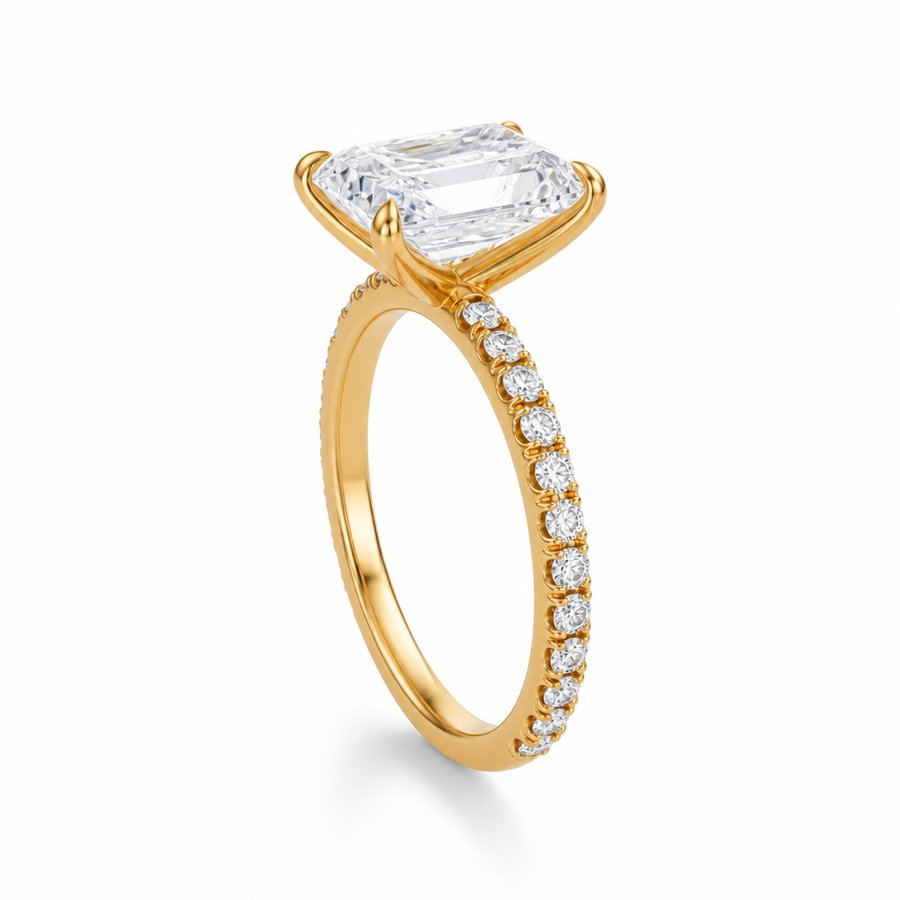 Radiant Modern Pave Ring