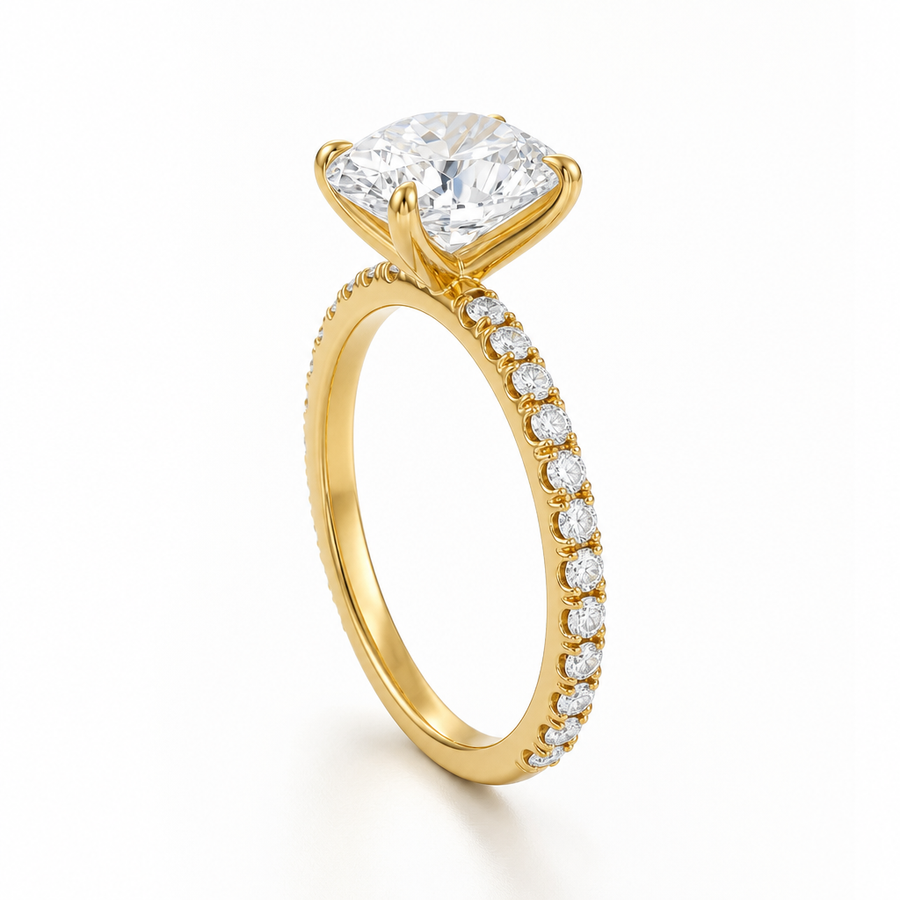 Oval Modern Pave Ring