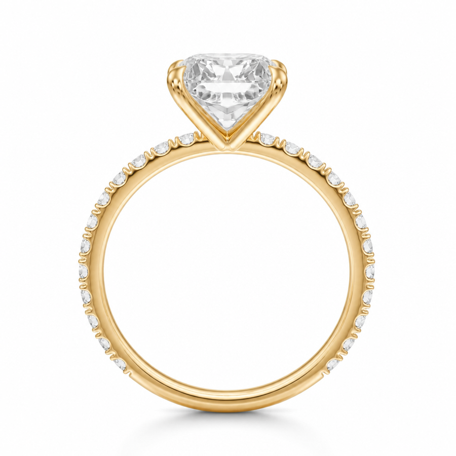 Radiant Modern Pave Ring