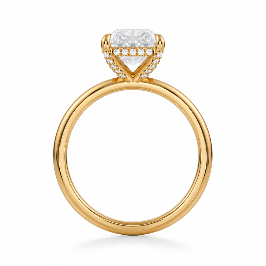Radiant Martini Basket Solitaire Ring