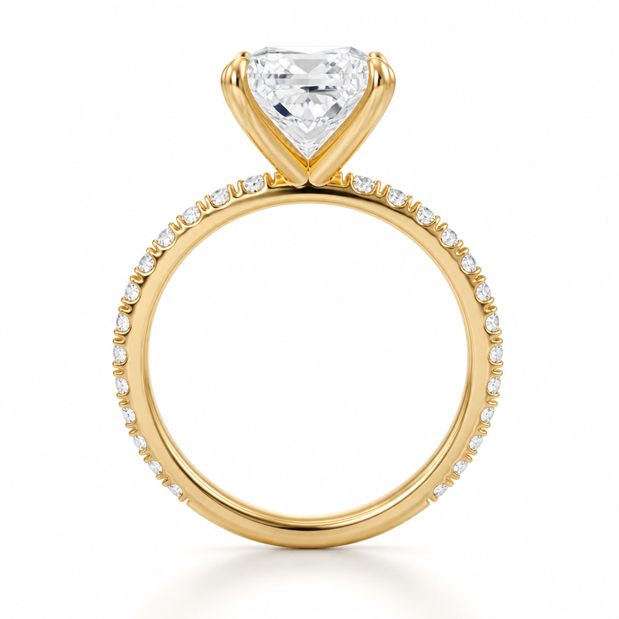 Princess Modern Pave Ring