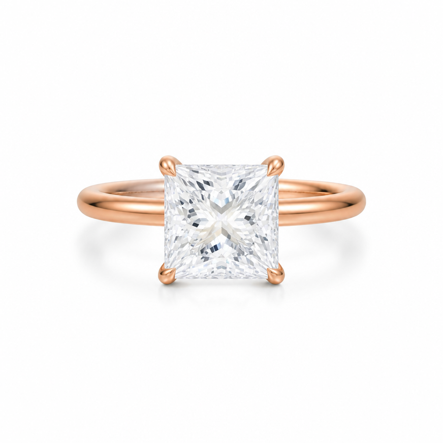 Princess Classic Open Solitaire Ring