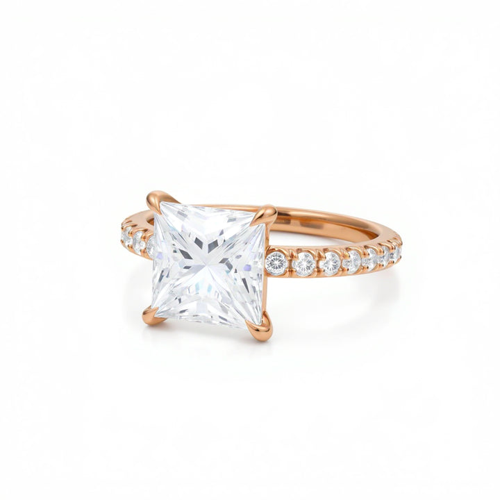 Princess Pave Ring With Pave Prongs