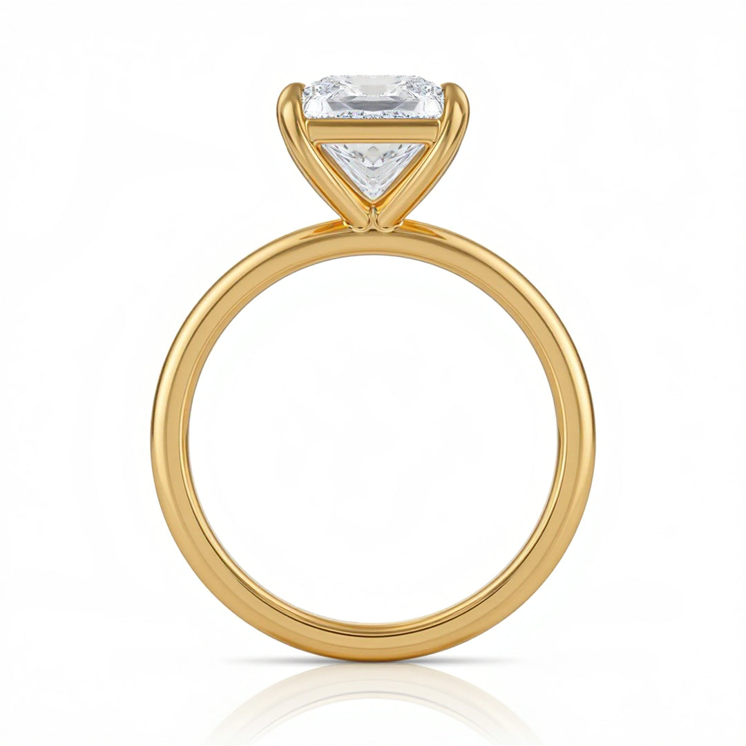 Princess Martini Basket Solitaire Ring
