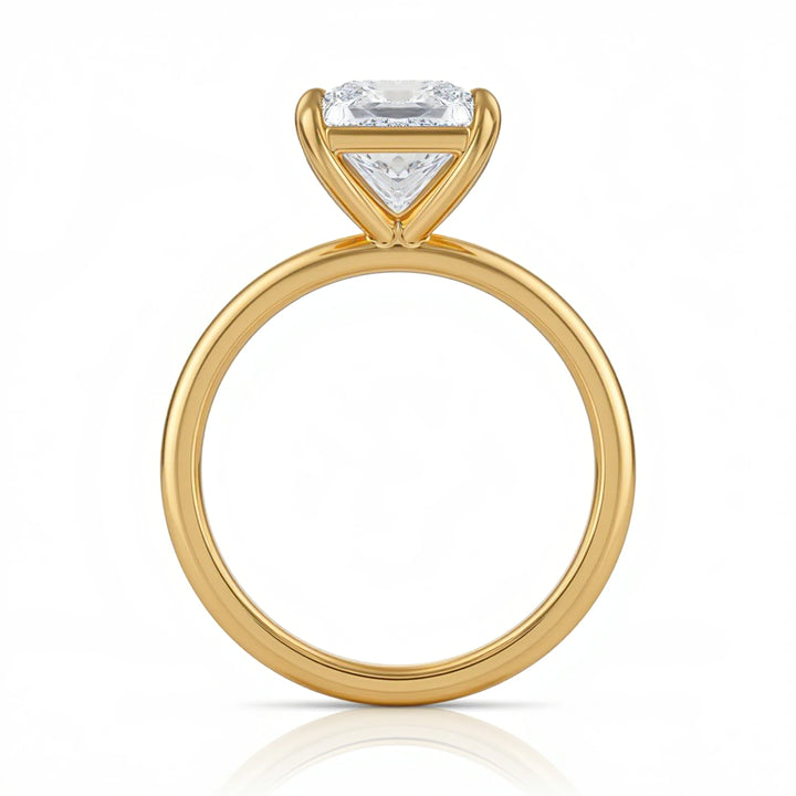 Princess Martini Basket Solitaire Ring