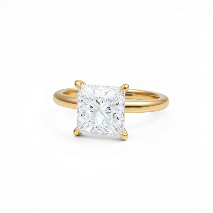 Princess Martini Basket Solitaire Ring