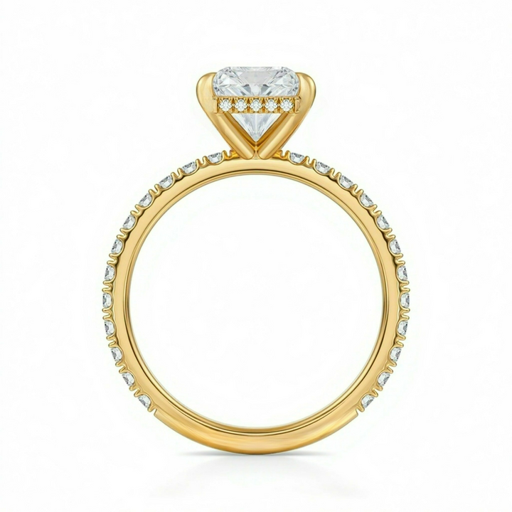Radiant Hidden Halo With Pave Band