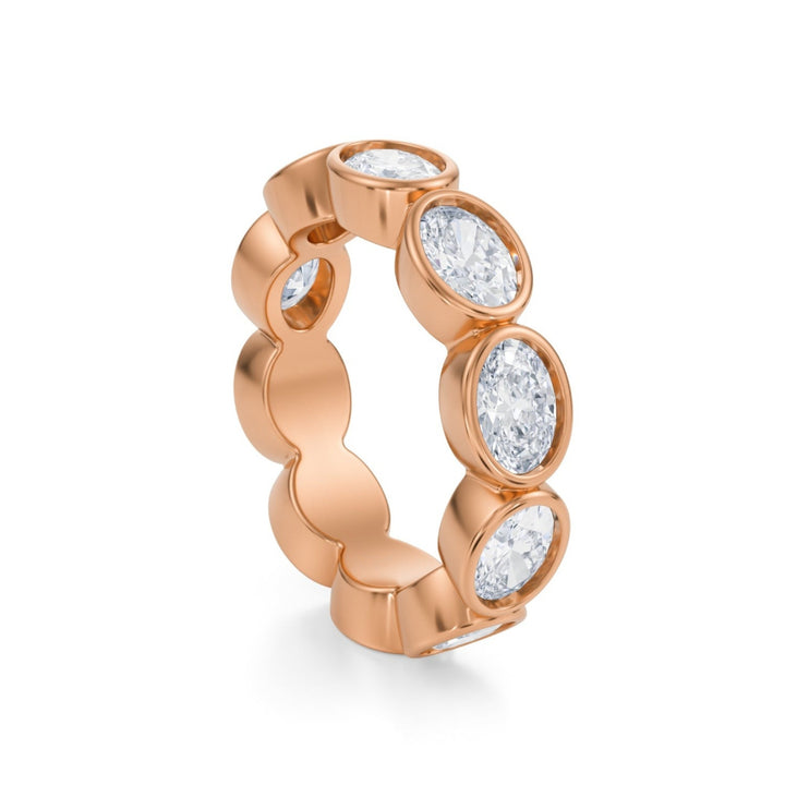 Oval Bezel Eternity Band - Horizontal