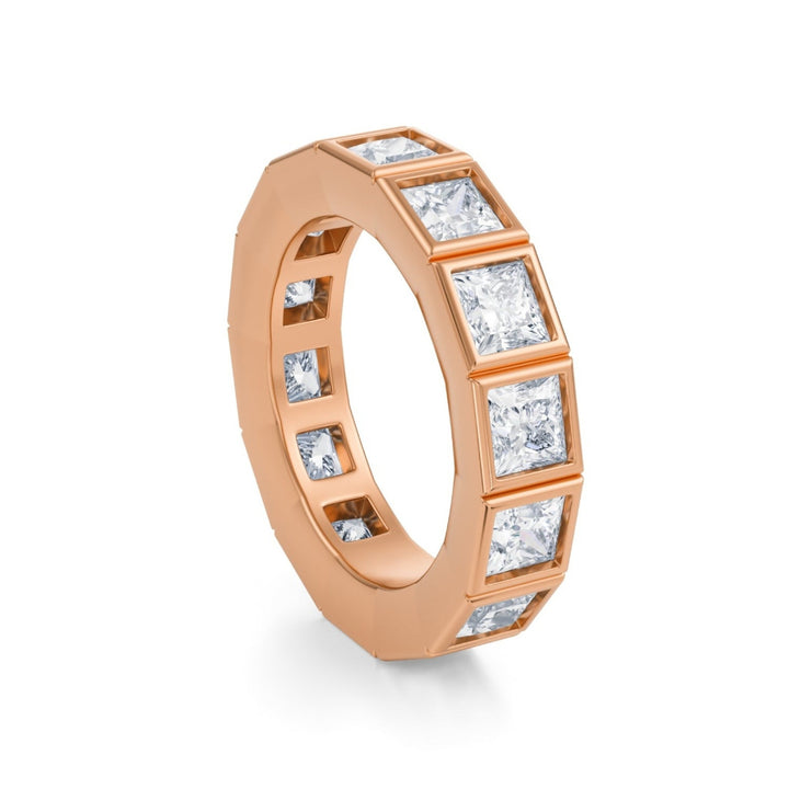 Princess Bezel Eternity Band
