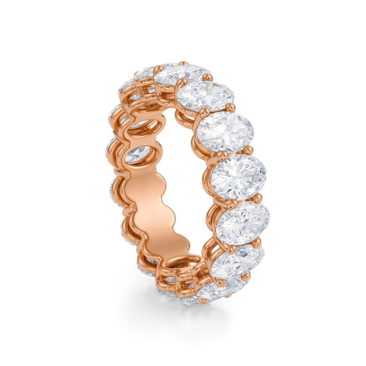 Oval Eternity Band - Vertical