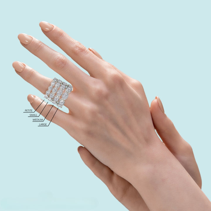 Oval Bezel Eternity Band - Horizontal